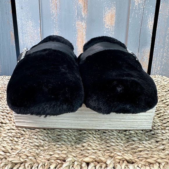 Kate Spade Cici Faux Fur Embellished Mules Flats Black Sz 7 - Picture 4 of 15